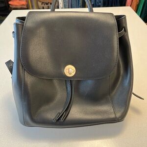 Michael Kors Black Turnlock Backpack